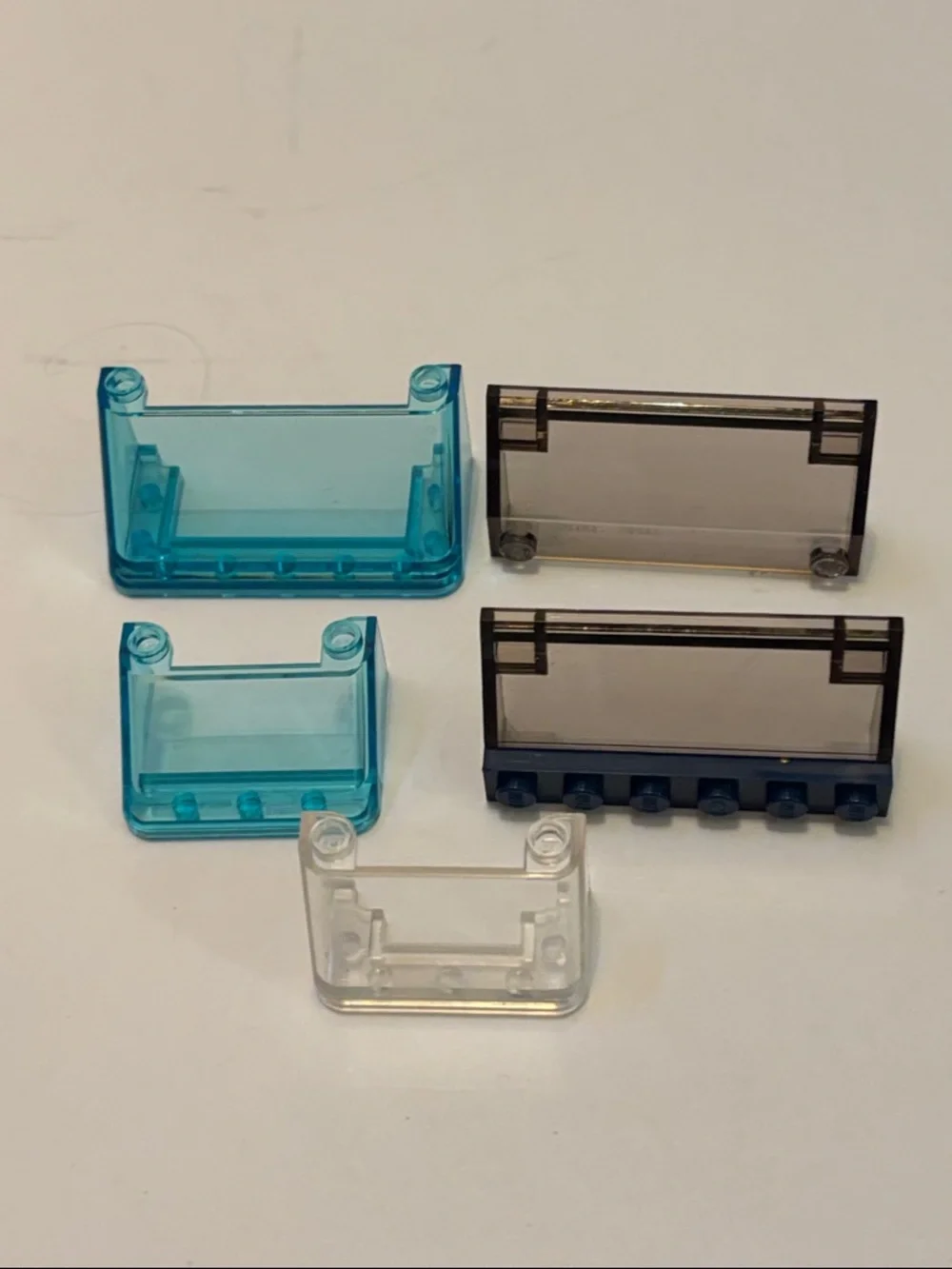 Translucent LEGO Windscreens - Blue, Dark Blue, Clear